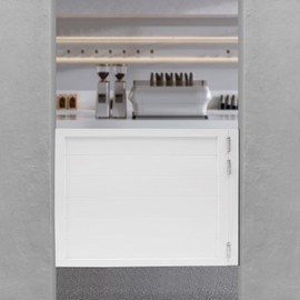 Undercat Swinging Door Cafe Doors Auto Close Swinging Door Solid Wood Swing Door with 3 Spring Hinges Counter Swinging Door for Hallway Kitchen Bar Pub Entrance Partition (35.4x35.4in), White