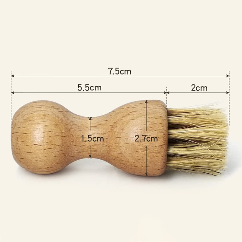 GSHLLO 2 Pcs Shoe Shine Brushes Boot Buffing Brushes Suede