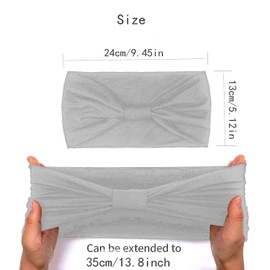 Headbands for Women Wide Hair Band,3 Pcs Solid Color Sports Yoga Head Wrap Hairbands Elastic Hairbands