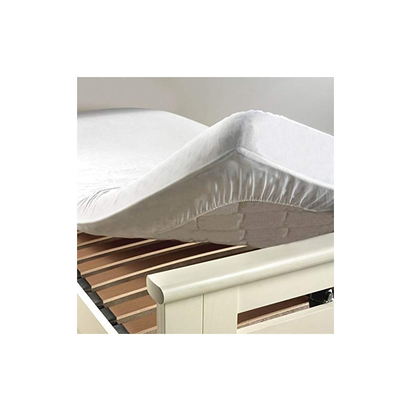 Douceur d'Intérieur Mattress Protector Cotton White 140 x 190 cm