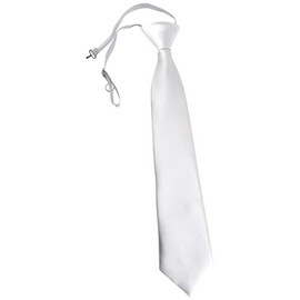 TigerTie Security Safety Tie, Plain Coloured Tie Attached To Elastic Band -