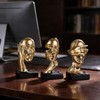 XIAOMAGG Thinker Statue Set of 3 See No Evil Hear