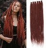 Leeven 24 Inch Copper Red Dreadlock Extension 40 Strands Synthetic