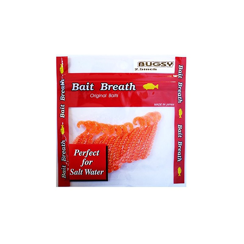Bait Breath Worm Bugsy Perfect 2.5" S839 Orange/Gold.
