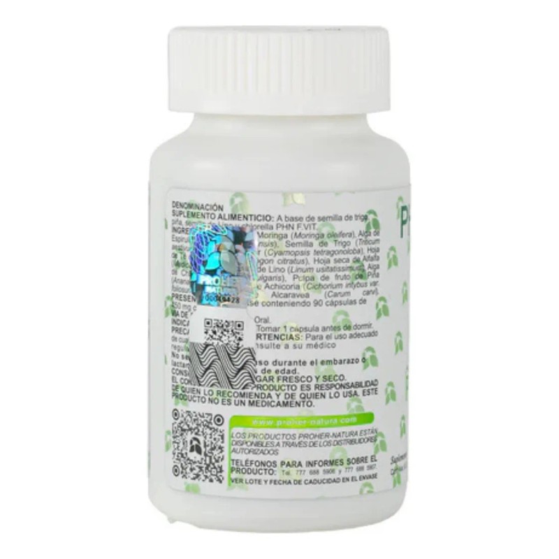 Moringa Y Espirulina Frasco Con 90 Capsulas Fvit