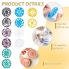 NBEADS Pack of 12 Soap Making Stencils, 12 Styles, Handmade