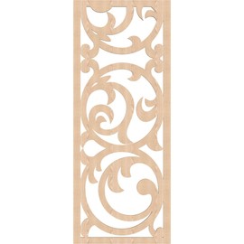 23 3/8"W x 59 3/8"H x 3/8"T Pittsford Decorative Fretwork Wood Wall Panels, Red Oak