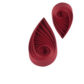 Red Toned Quilling Paper Strips 3mm in Shades of Cranberry-120pc/set 21inch Length-Quilling Strip Set Pastel-Colored Scarlet Rust (Cranberry)