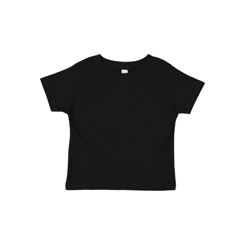 RABBIT SKINS™ Toddler 100% Cotton Jersey Short Sleeve Tee (Black,
