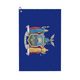 BJQ Golf Towel New York State Flag Golf Towel with Carabiner Clip Microfiber Towel for Golf Bag Men and Women Golf Accessories