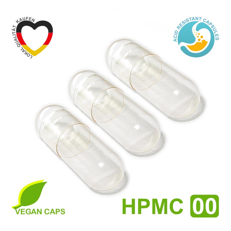 Vivameo 500 Empty Capsules Gastric Juice-Resistant Vegan / Vegetarian HPMC