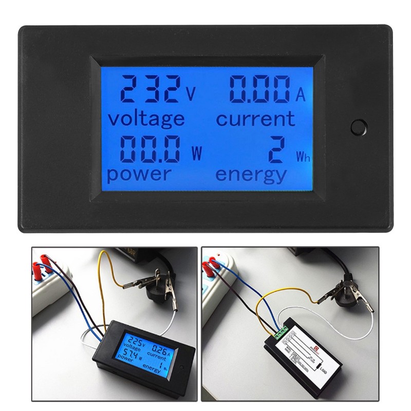 PZ-021 20A Digital AC LCD Voltage Current Power Energy Meter