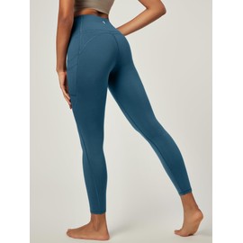 IUGA Warm Leggings for Women Winter Water Resistant Fleece Lined Leggings for Running Hiking Cold Weather Prussian Blue