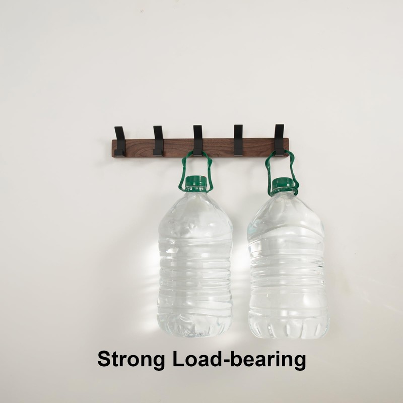 Jadorn Coat Rack Wall Mount - 15.7 Inches Walnut Wood