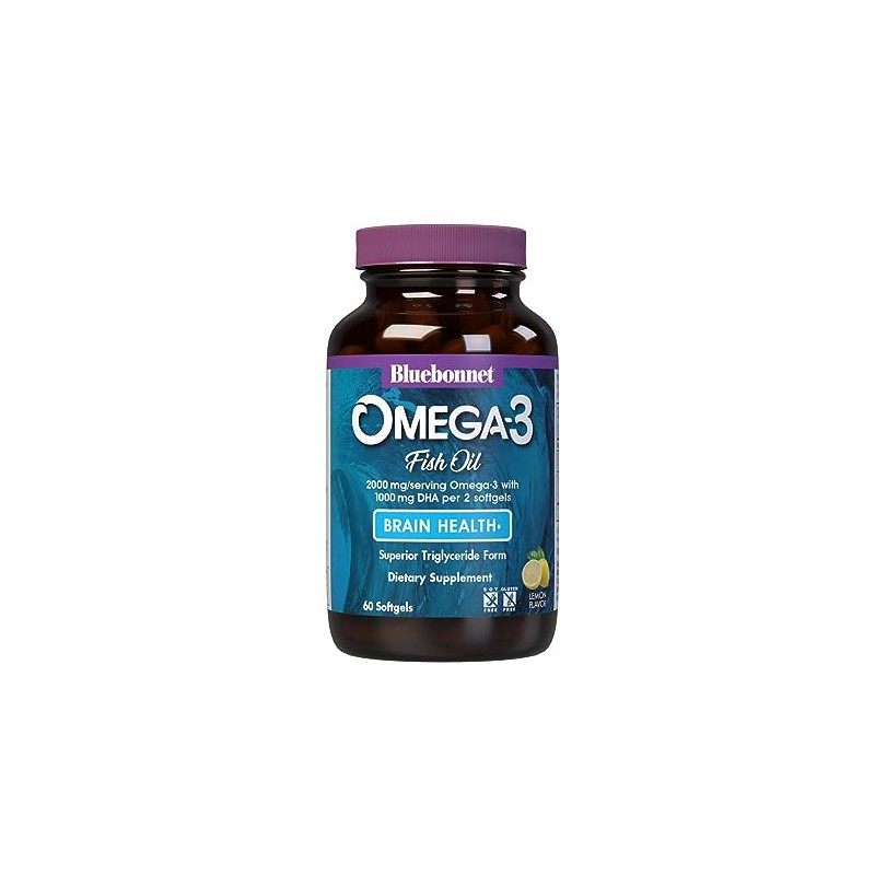 BlueBonnet Nutrition Omega-3 Brain Formula Softgels, 60 Count