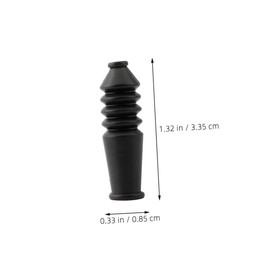 CALLARON 12pcs Brake Cable Protector Sleeve Tube Bike Mountain Protective Cable End Cap Bicycle Cable Clip Cable Stop Clamp Rubber Black