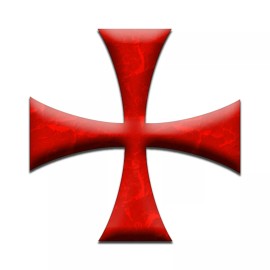 Maltese Cross Masonic Bumper Sticker - [5'' Tall]