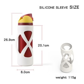 Silicone Water Bottle Sleeves Boot for Owala 24oz Bottle Cover Anti-Slip Protective Sleeve for Owala Water bottle Accessories, Reusable Water Bottles Bumper for Running, Bike, Gym Or Jogging (White)