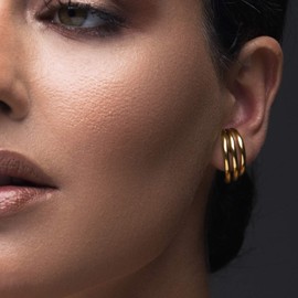 Sterling Silver Huggie Hoop Earrings, Huggie Earrings, Circle Stud Earrings, Stud Earrings, Hypoallergenic Lower Grade Earrings, Dangle Earrings (Silver)