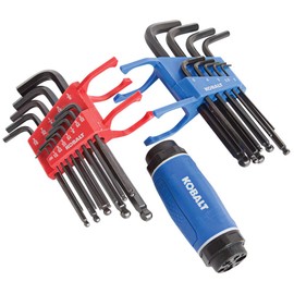 Kobalt 498877 23-Piece T-Grip Handle Hex Key Set, Inch/Metric