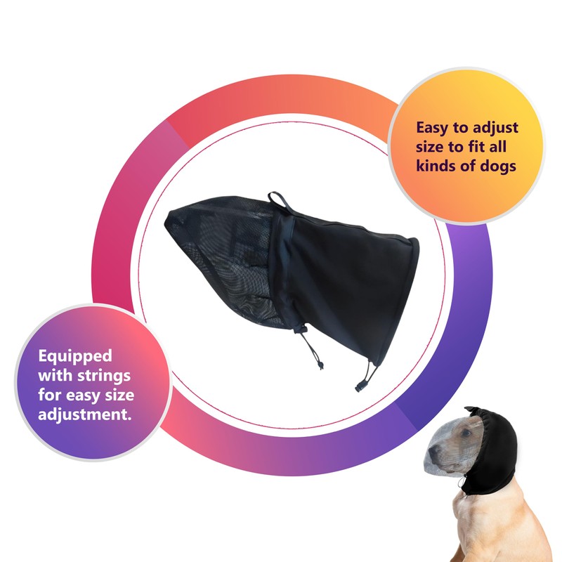 Field Guard Dog Head Net Mesh Protector Dog Face Guard