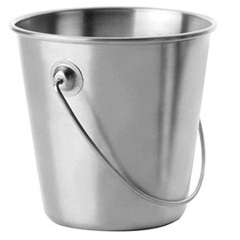 ibili 711809 Bucket, Stainless Steel, Silver, 9 x 9 x 13 cm