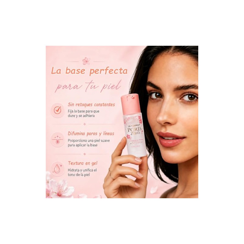 Primer de Maquillaje Minimizador de Poros, Prebase de Maquillaje 40ml