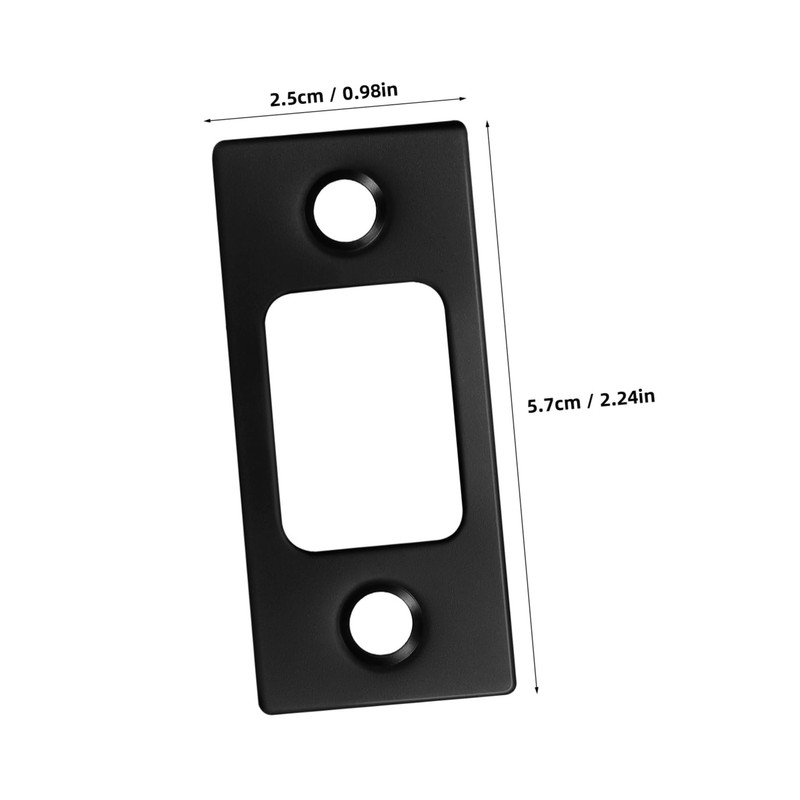 LALAFINA Black Gusset Screw Security Strike Plate Flush Bolt Black