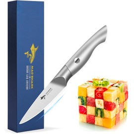 MAD SHARK Paring Knife 3.5 inch Paring Knives, Small Kitchen Knife, Ultra Sharp German Stainless Steel Vegetable Knives, Ergonomic Handle Design