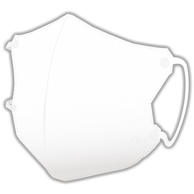 Advanced 3D Non-Woven Mask, Light White, Large Size, Approx. 6.0