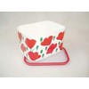 TUPPERWARE Quadro Optimum Ultimo 17158 2.1 L White Red Flower