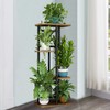 LINZINAR Plant Stand Indoor 4 Tier 5 Potted Multiple Plant
