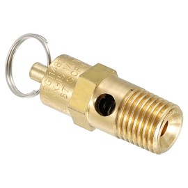 PATIKIL 1/4 Male NPT Safety Valve 1 Pack Pressure Release Valve Air Release Valve for Air Compressor 175 PSI Set Pressure