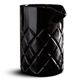 Amehla Cocktail Mixing Glass - Black Bar Mixer Pitcher, Thick and Weighted for Stirred Cocktails, 17-ounce / 500ml