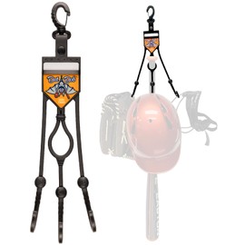 BatBob - Dugout Gear Hanger - The Dugout Organizer - For Baseball and Softball to hold bats, helmets and gloves (Black)