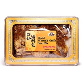 USTCM Herbal Women’s Health Soup Mix Soup Base Four Substance Decoction Si Wu Tang 四物湯料包 Soup Made Easy 3-4 Servings 5.8oz