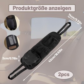 KRYMXAR 2 Car Seat Organiser, Seat Organiser, Car, Camping Accessories Storage, Car Organiser Passenger Seat, Car Back Seat Organiser for Travel Accessories, Car