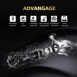 QILIPSU 50pcs 1/2" NPT Cable Gland Waterproof IP68 Nylon Cable Pass Through Cord Grip Connector Strain Relief Wire Grommet