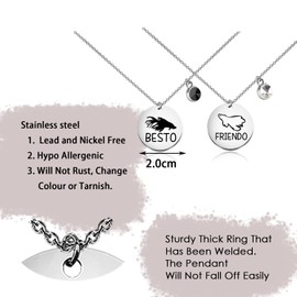MAOFAED Anime Fan Gift Besto Friendo Necklace for Friends Friendship Match Necklace Manga Lover Gift (besto friendoCA)