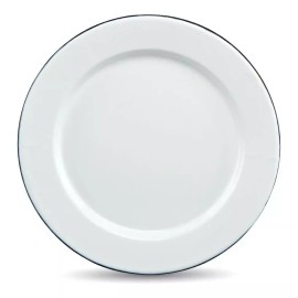 Cinsa 13 Platos Peltre Negro Azul Blanco Con Ala Cinsa 24 Cm