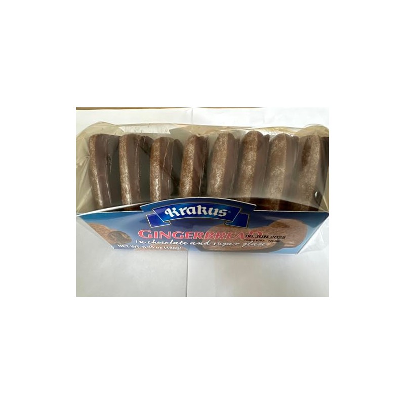 KRAKUS GINGERBREAD HEART IN CHOCOLATE 6.35 oz/ 180 G (2