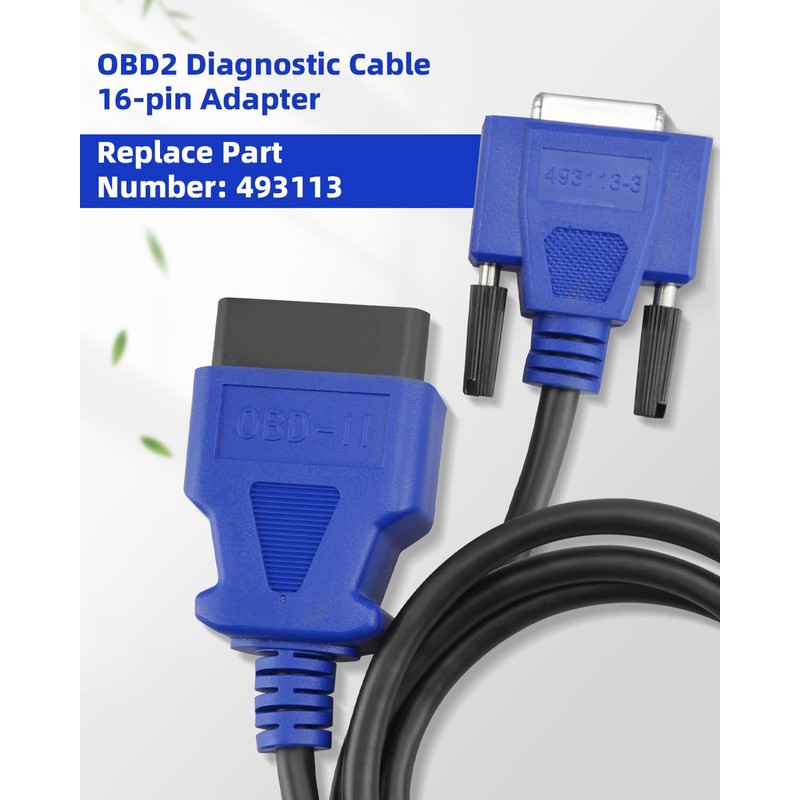 JUWEVAZU OBD2 OBDII Cable Adapter 493113 Fit for Nexiq USB