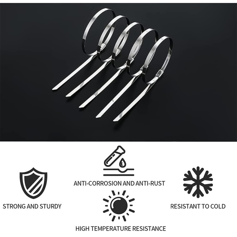 Premium Stainless Steel Cable Ties, SS304 Stainless Steel Zip Ties,