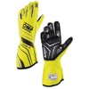 OMP ONE-S Racing Gloves, (Yellow, Size XL [USA 12])