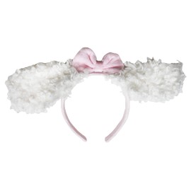 Petitebella Long Ear Dog Headband (Poodle White, One Size)
