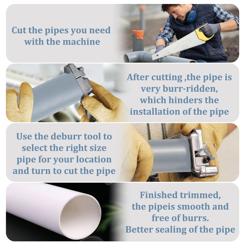 2 Pack deburring Tool for Plastic Pipe, PVC Chamfer Tool