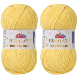 Himalaya Yarn Dolphin Baby 2 Skeins 264 Yards 2x100gram Super Bulky Polyester Baby Yarn
