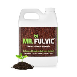 Mr. Fulvic Organic Fulvic Acid Plant Amendment, Natural Humic Soil and Hydroponic Nutrient Enhancer - Lawn and Garden Growth, Plant Health (1 Liter)