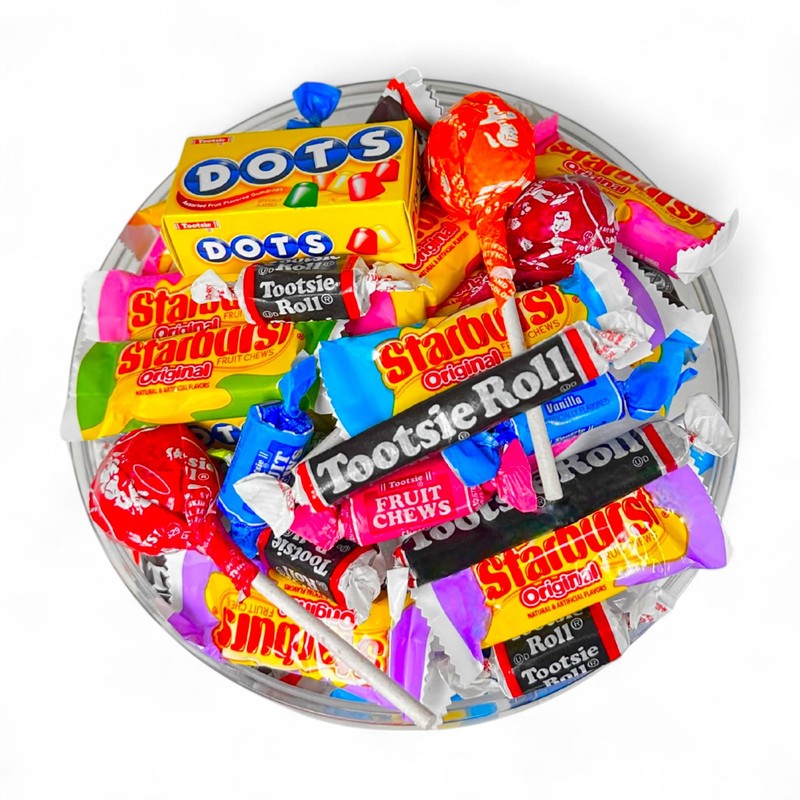 Assortit 1.5 lb Candy Mix Starburst, Tootsie Roll, Dots, Fruit