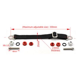 OTOM Rear Adjustable Rescue Strap Pull Strap Rope for Motorcycle Dirt Bike CRF YZF YZFX WR RMZ C2 (Black)